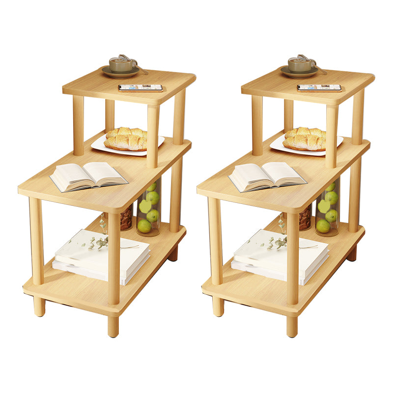 Modern Style Side End Snack Table Wooden with Storage End Table