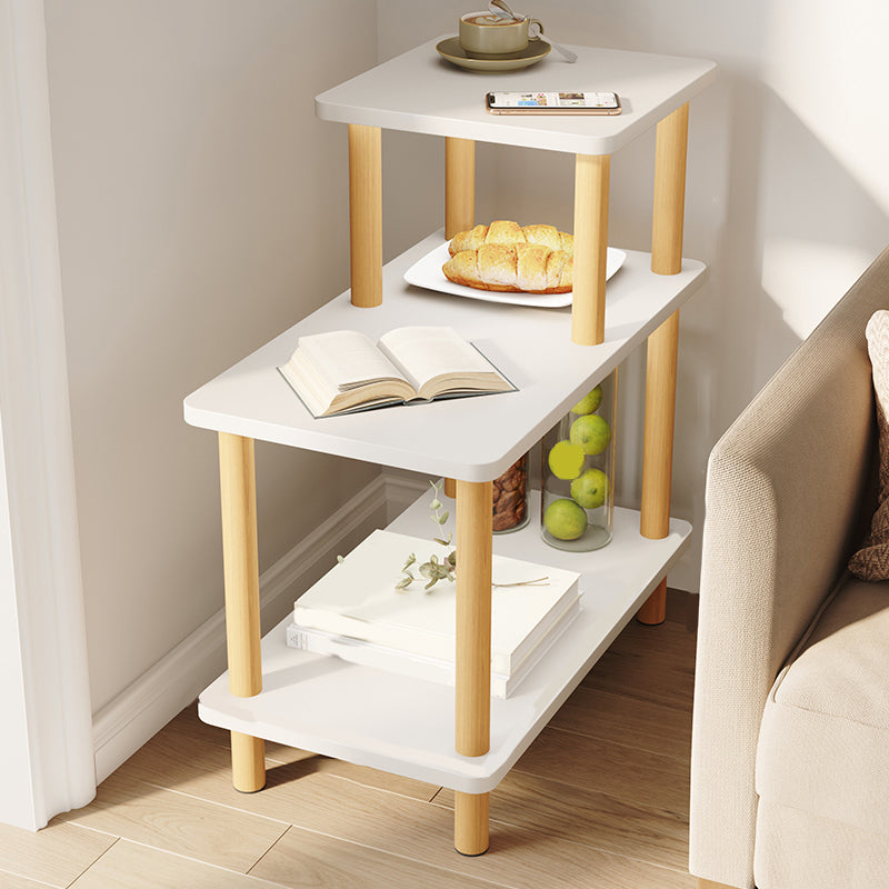 Modern Style Side End Snack Table Wooden with Storage End Table