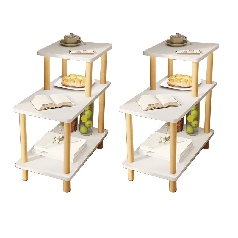 Modern Style Side End Snack Table Wooden with Storage End Table