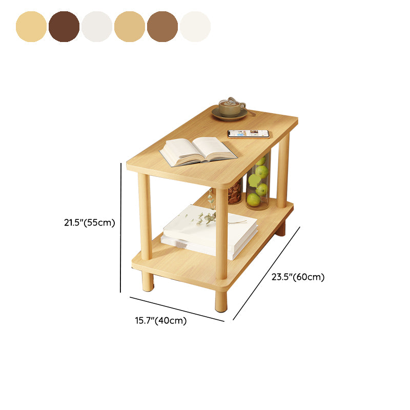 Modern Style Side End Snack Table Wooden with Storage End Table