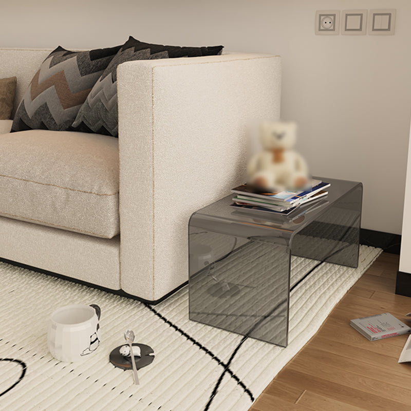Modernistic Style Accent Side Table Rectangular Shape Plastic End Table