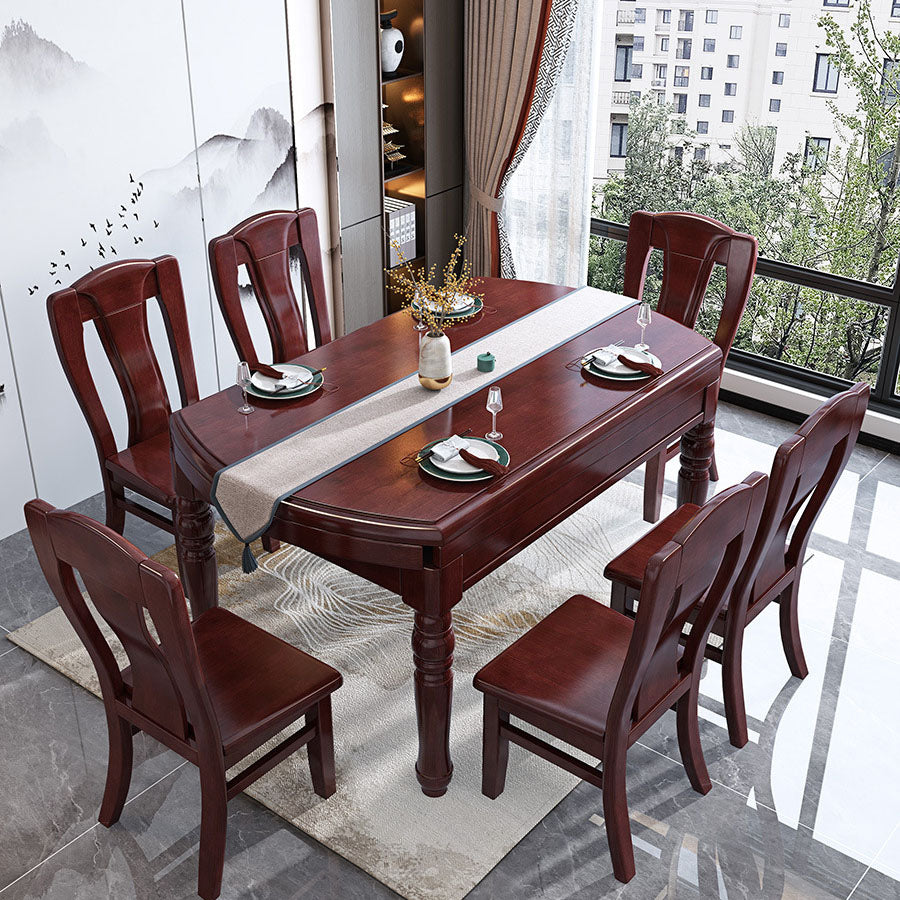 Traditional Oak Dining Table Extendable Dining Table for Kitchen