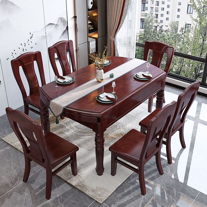 Traditional Oak Dining Table Extendable Dining Table for Kitchen