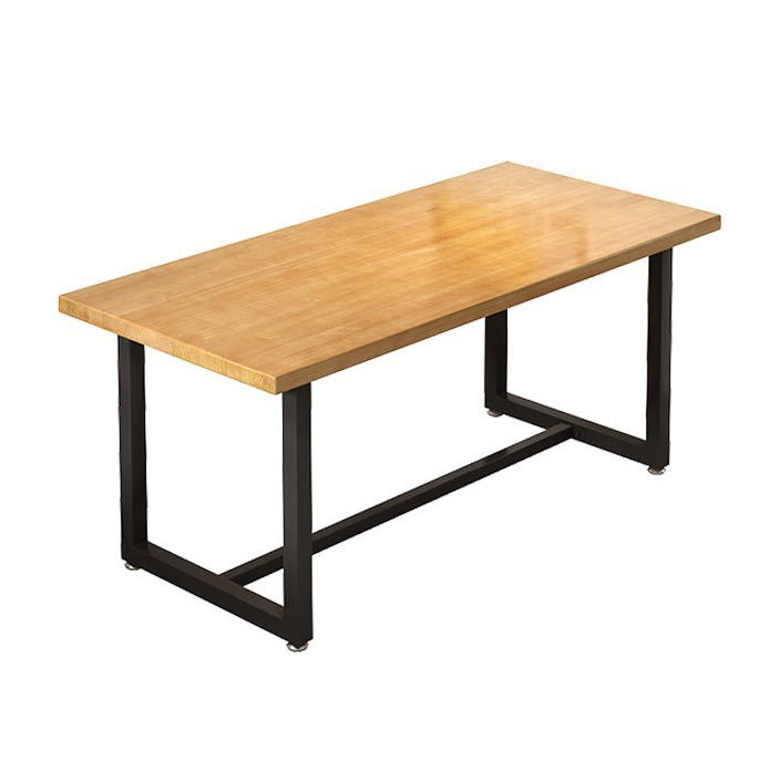 Dining Room Solid Wood Dining Table Rectangle Industrial Dinner Table