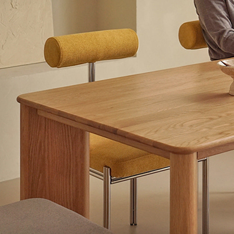 Solid Wood Dining Table Rectangle 4 Legs Dinner Table for Home Use
