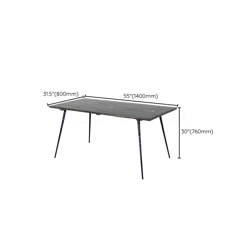 Industrial Dining Table Rectangle Wooden Dinner Table for Dining Room