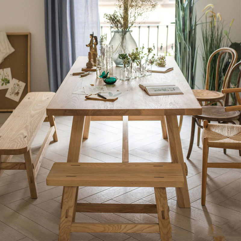 Modern Dining Table Rectangle Wood Dinner Table for Dining Room