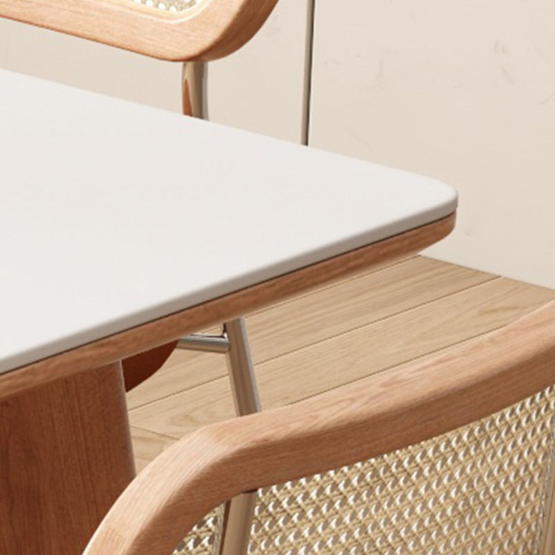 Contemporary Kitchen Dinner Table Rectangle 4 Legs Dining Table