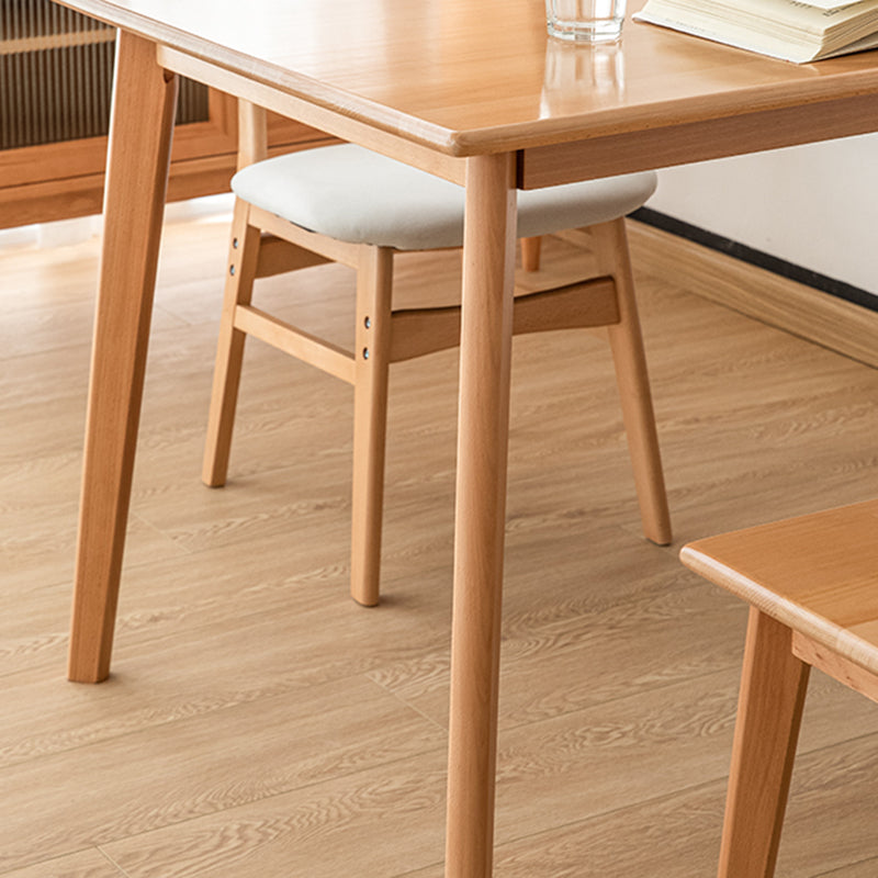 Modern Rectangle Dining Table Solid Wood Dinner Table for Dining Room
