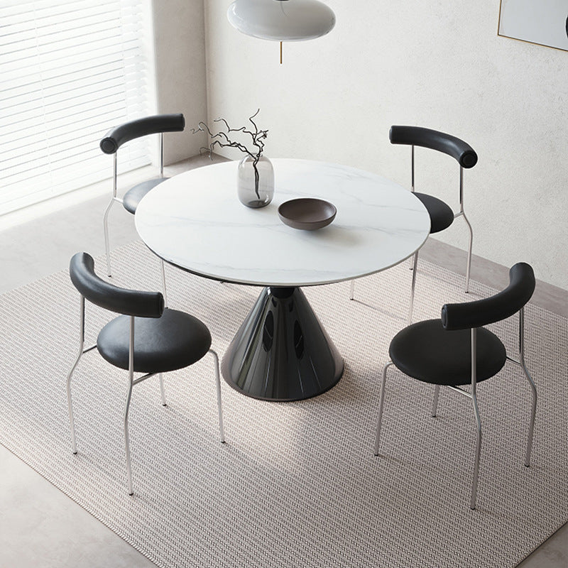 Contemporary Dining Room Dinner Table Round Pedestal Dining Table