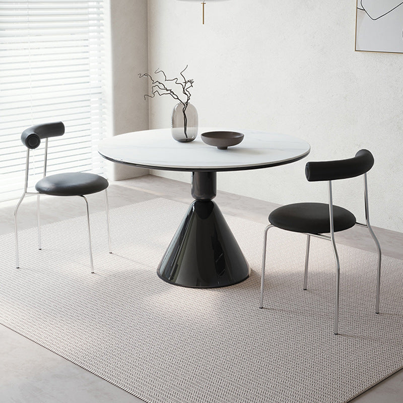 Contemporary Dining Room Dinner Table Round Pedestal Dining Table