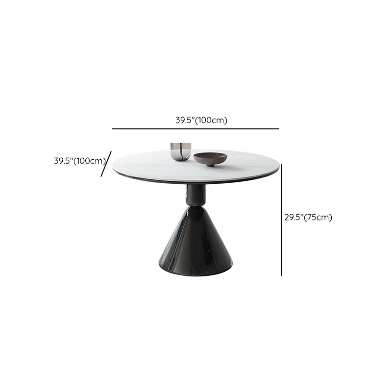 Contemporary Dining Room Dinner Table Round Pedestal Dining Table