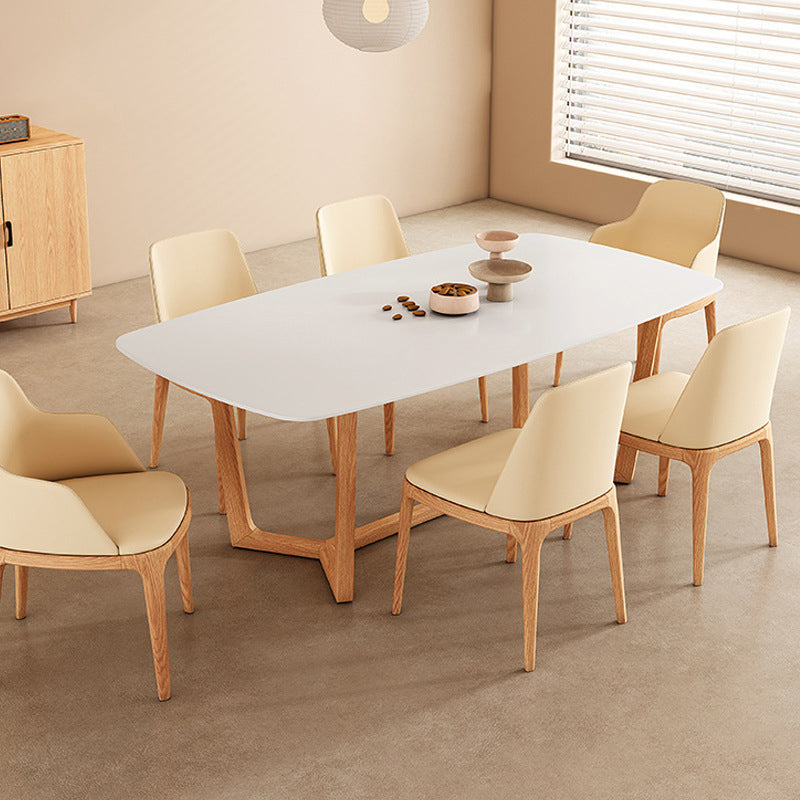 Simplicity Kitchen Dinner Table Rectangle 4 Legs Dining Table