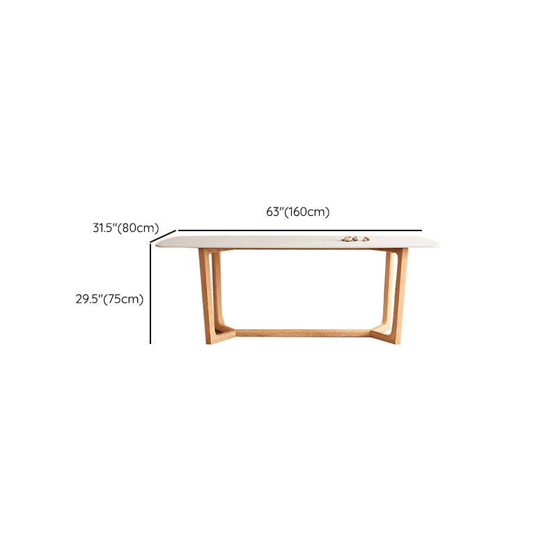 Simplicity Kitchen Dinner Table Rectangle 4 Legs Dining Table