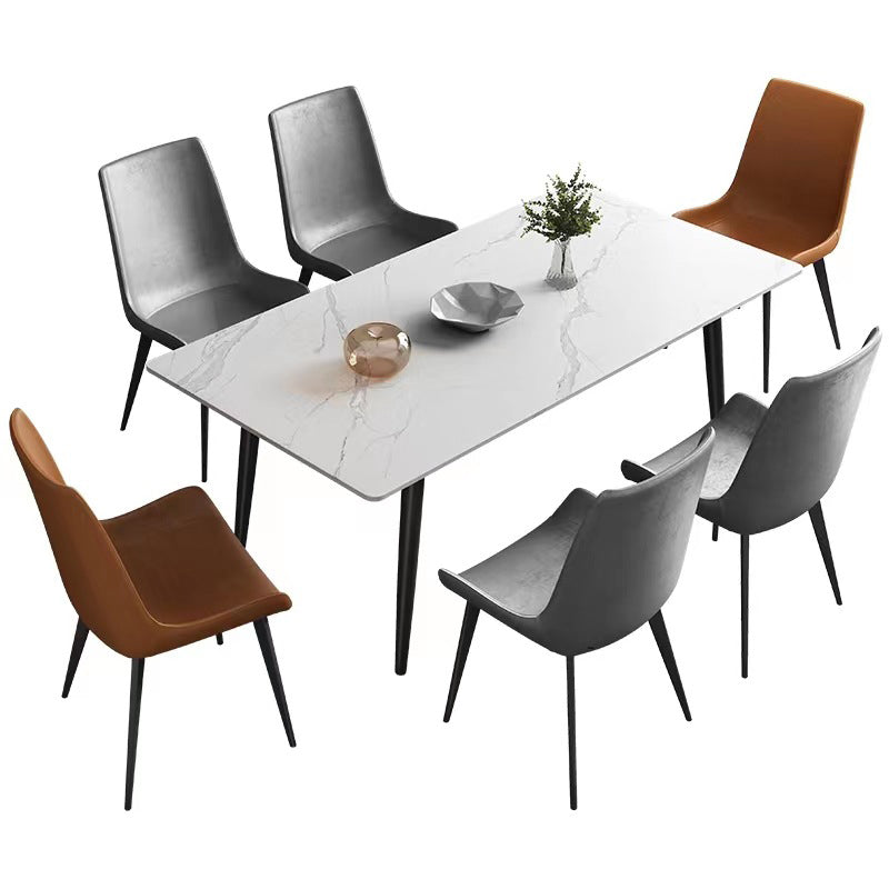 Industrial Dining Room Dinner Table Rectangle 4 Legs Dining Table