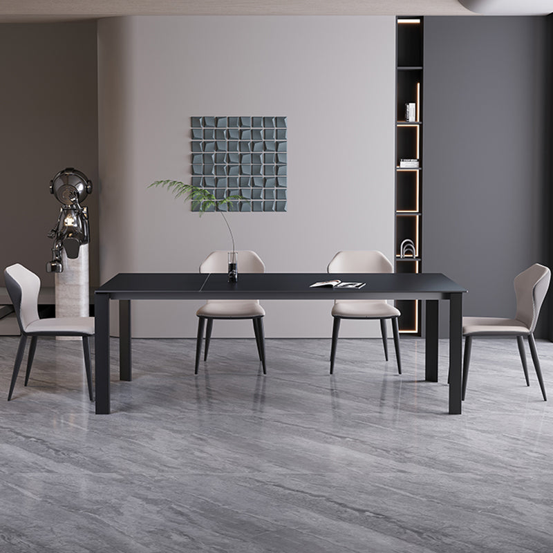 Industrial Kitchen Dinner Table Rectangle 4 Legs Dining Table