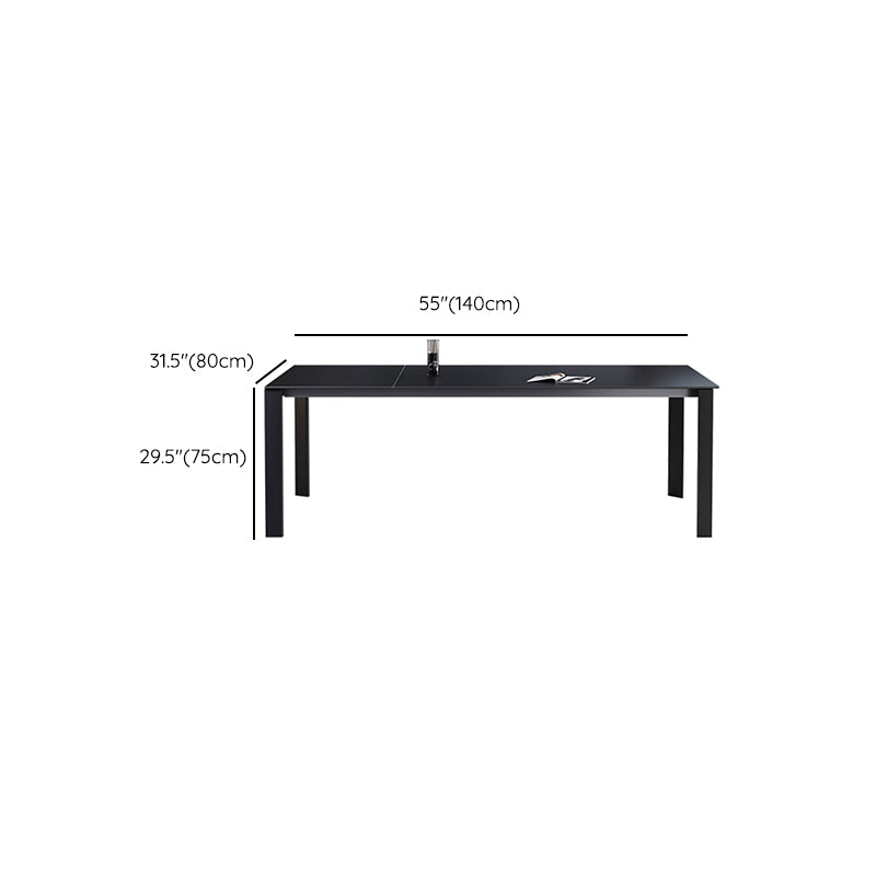 Industrial Kitchen Dinner Table Rectangle 4 Legs Dining Table