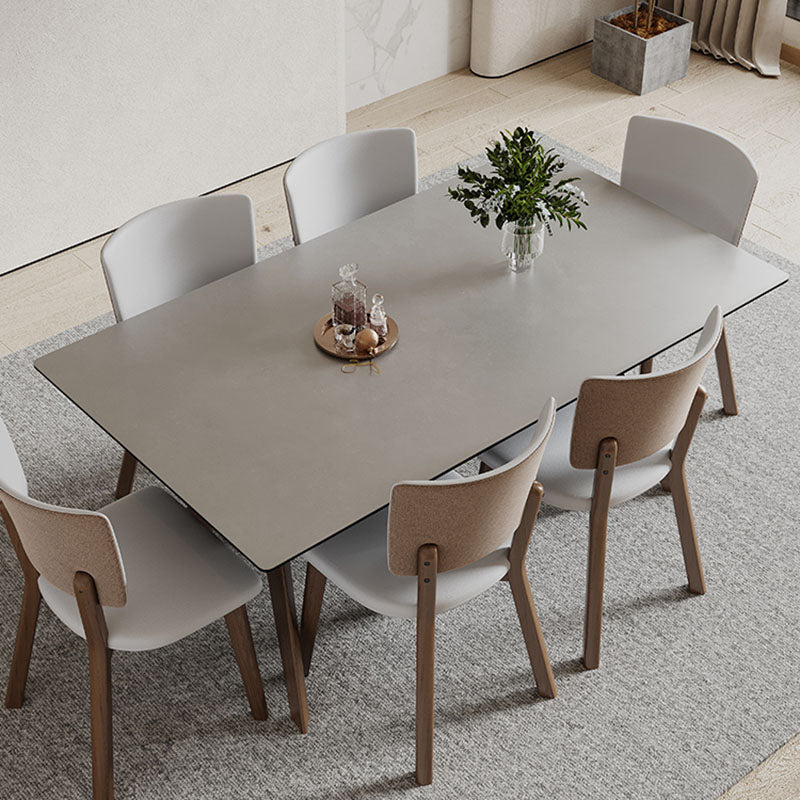 Rectangle Modern Dining Table Sintered Stone Dinner Table for Dining Room