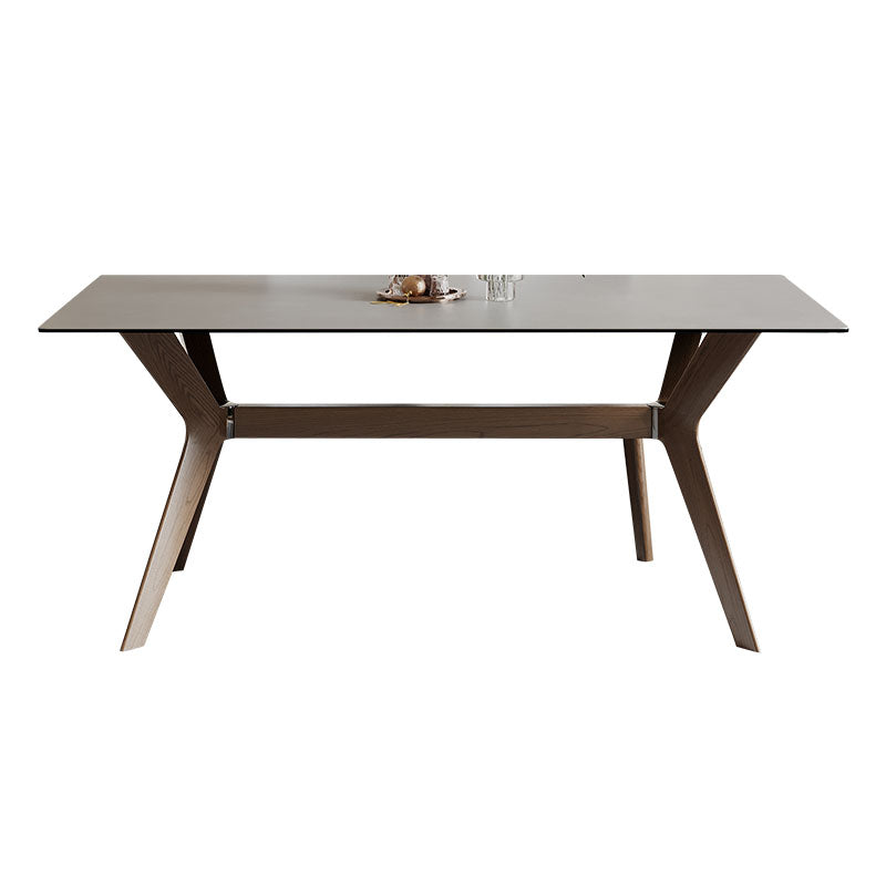 Rectangle Modern Dining Table Sintered Stone Dinner Table for Dining Room