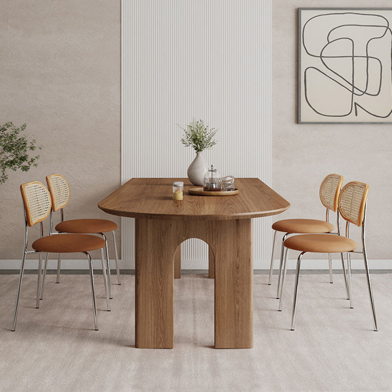 Modern Style Dining Table Solid Wood 4 Legs Dinner Table for Dining Room