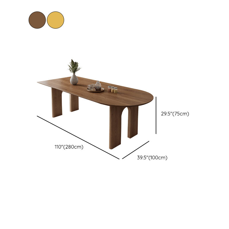 Modern Style Dining Table Solid Wood 4 Legs Dinner Table for Dining Room