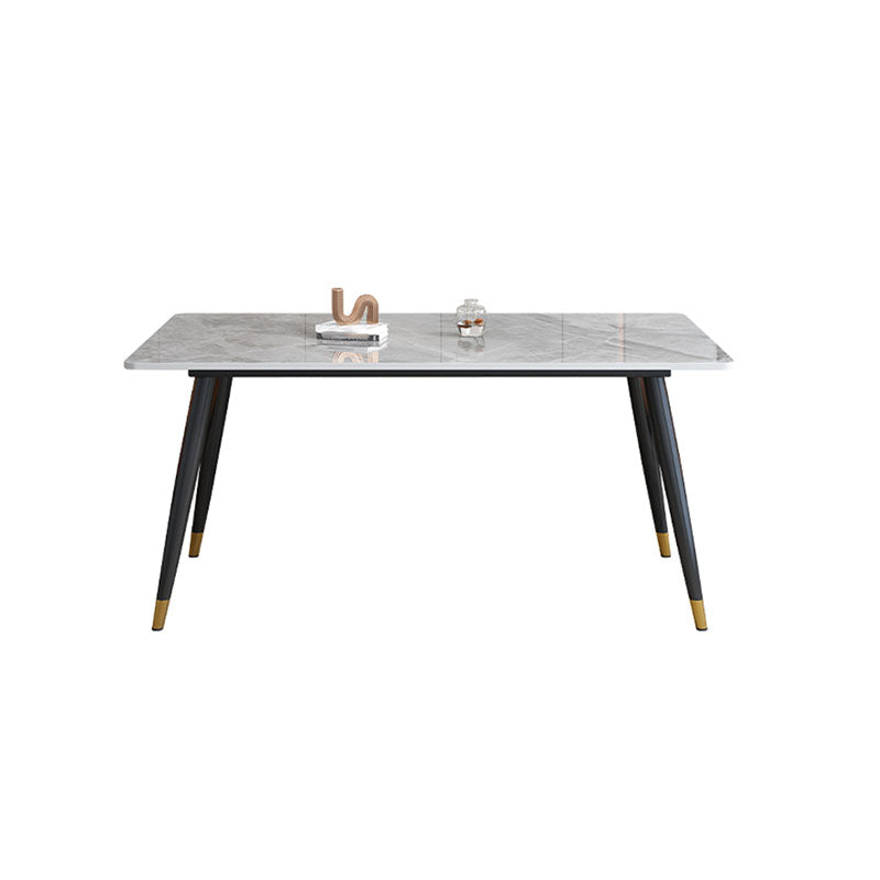 Modern Dining Table Rectangle Sintered Stone Dinner Table for Dining Room