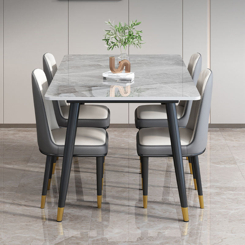 Modern Dining Table Rectangle Sintered Stone Dinner Table for Dining Room