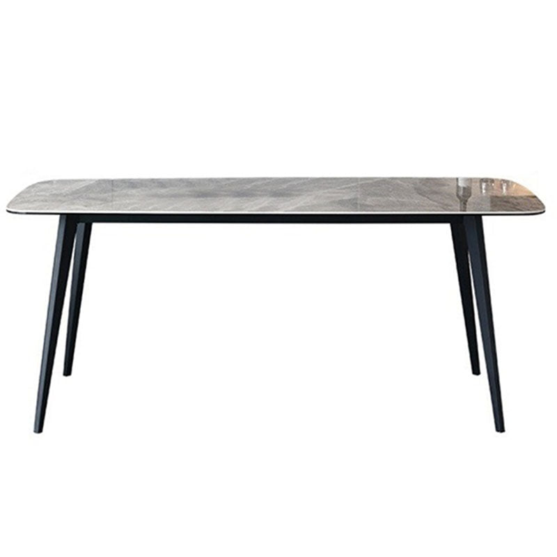 Sintered Stone Dining Table Rectangle 4 Legs Dinner Table for Dining Room