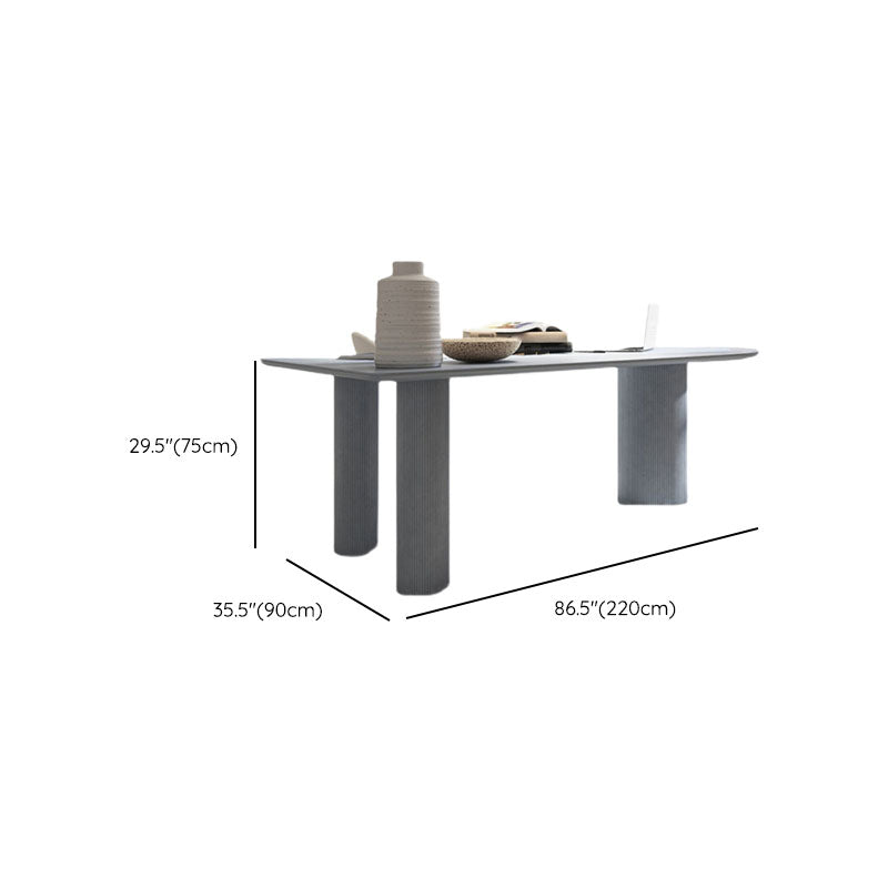 Modern Blue Dining Table Solid Wood Dinner Table for Dining Room