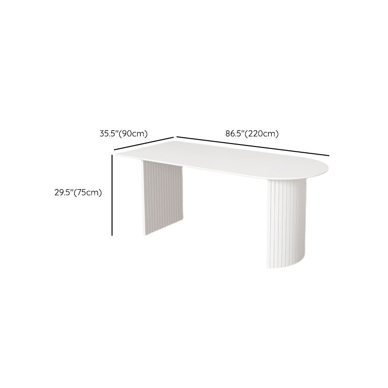 Modern Dining Table White Stone Top Dinner Table for Dining Room