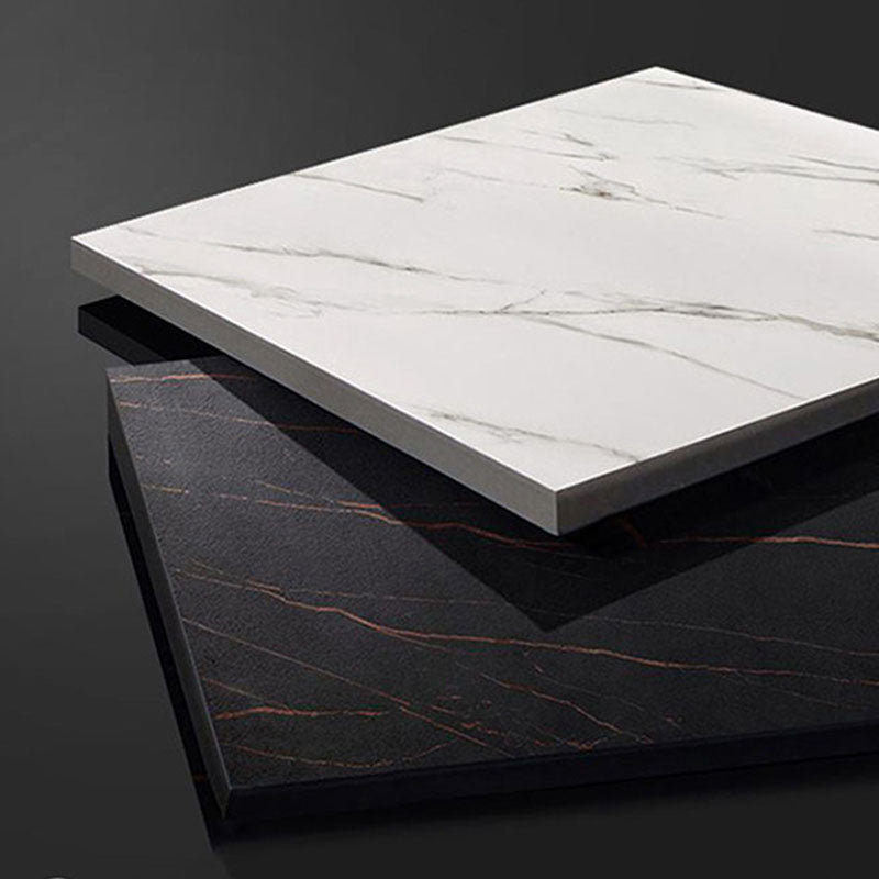 Luxury Dining Room Dinner Table Stone Rectangle Pedestal Dining Table