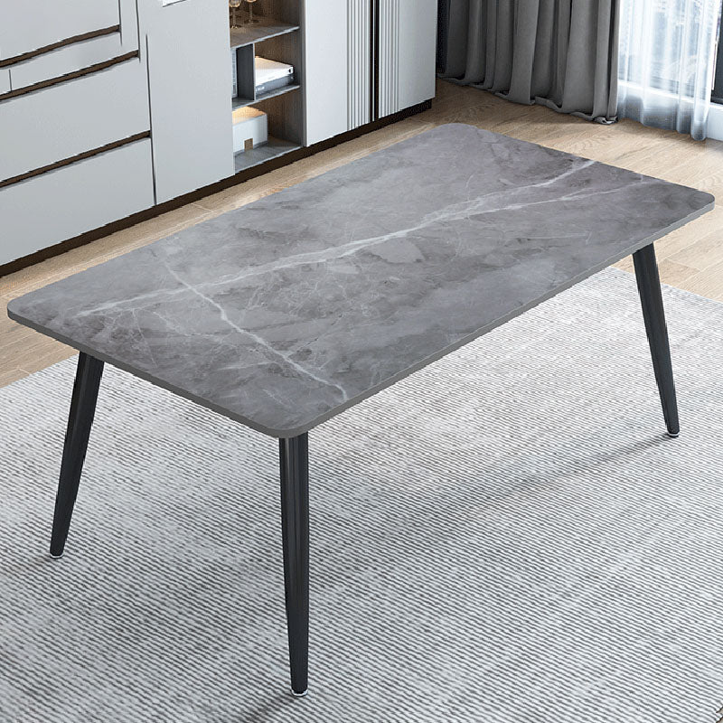 Dining Room Industrial Dinner Table Rectangle 4 Legs Dining Table