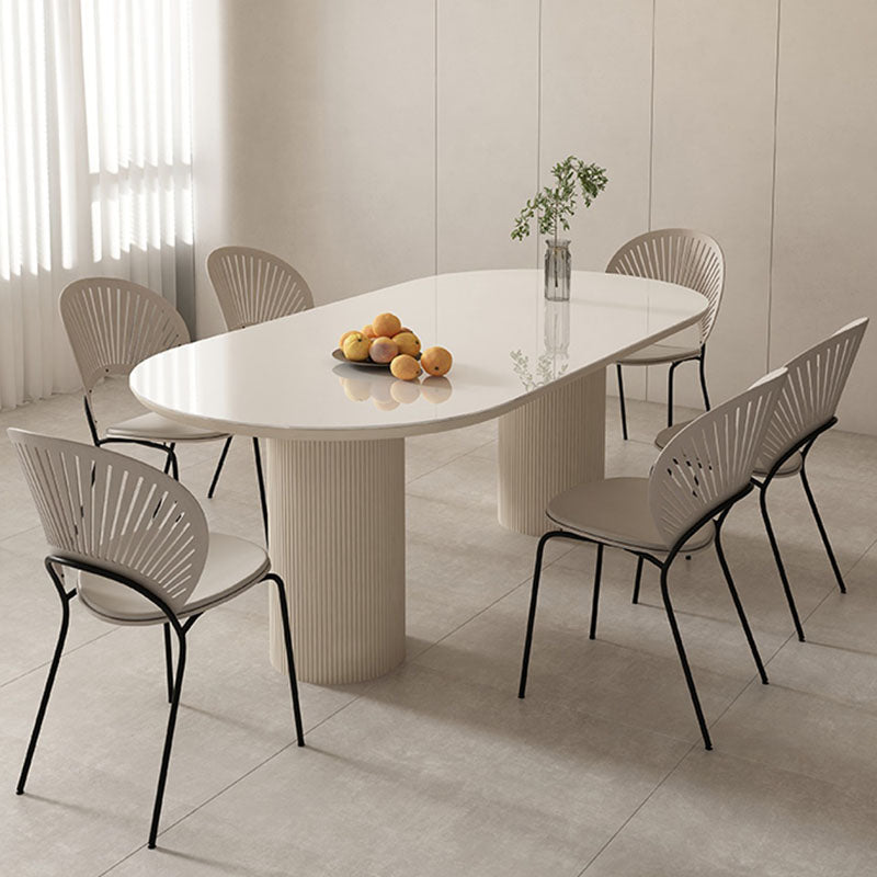Kitchen Contemporary Dinner Table Double Pedestal Dining Table
