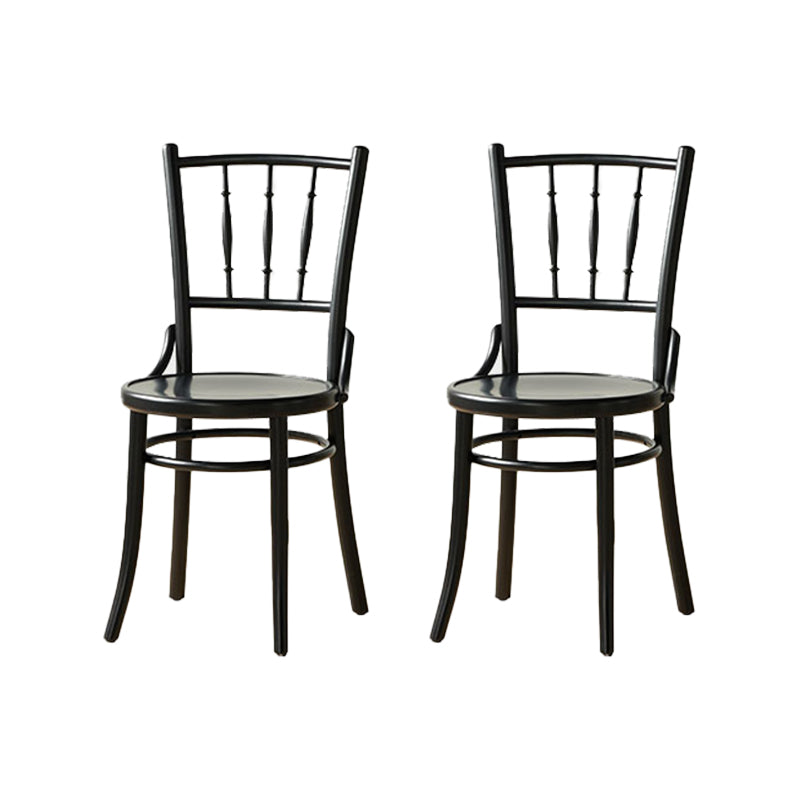 Modern Slat Back Side Chair Solid Wood Indoor Dining Chair for Living Room