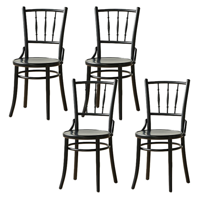 Modern Slat Back Side Chair Solid Wood Indoor Dining Chair for Living Room