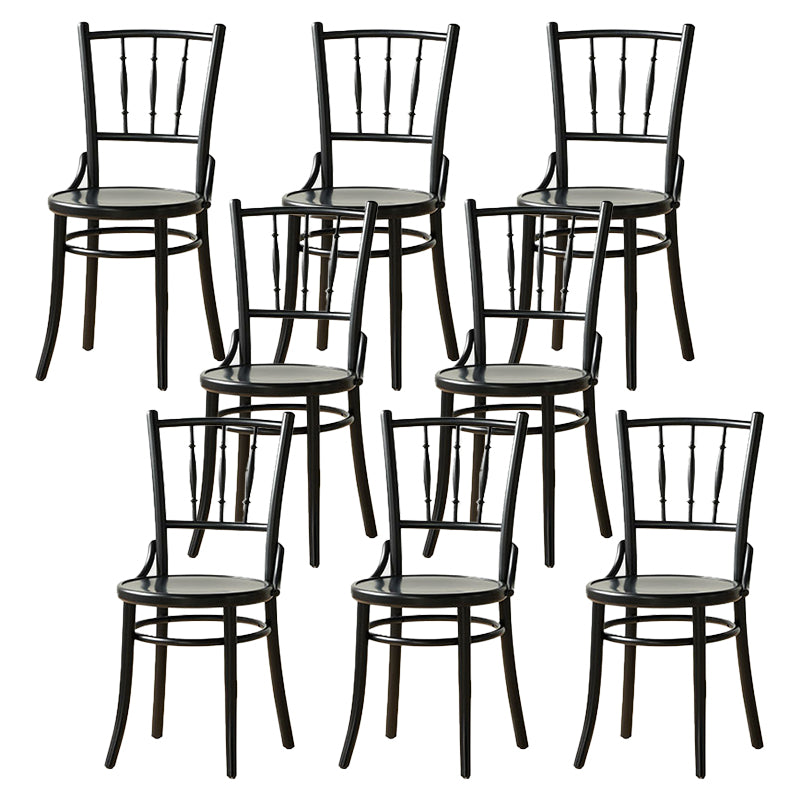 Modern Slat Back Side Chair Solid Wood Indoor Dining Chair for Living Room