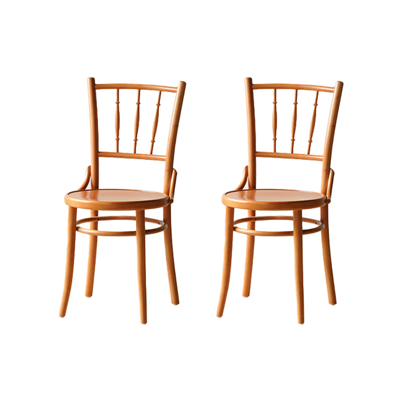 Modern Slat Back Side Chair Solid Wood Indoor Dining Chair for Living Room