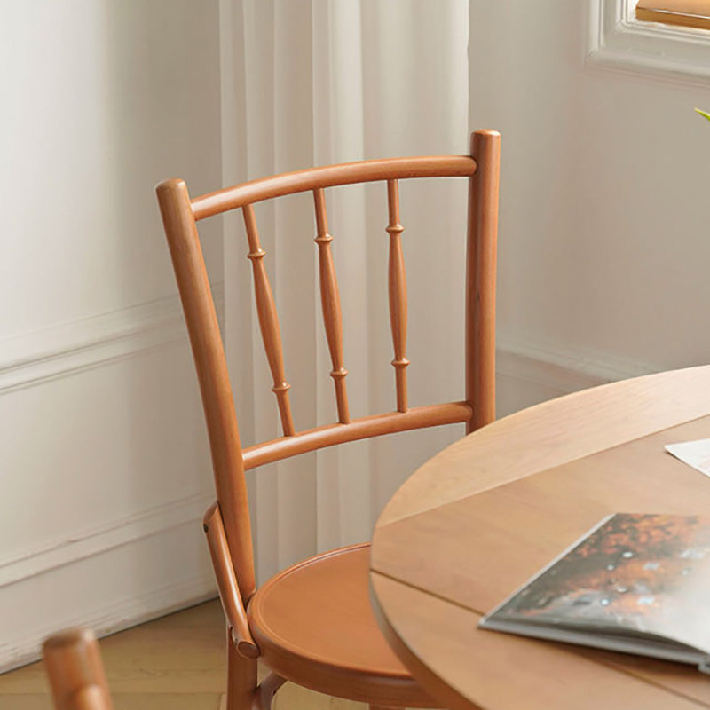 Modern Slat Back Side Chair Solid Wood Indoor Dining Chair for Living Room