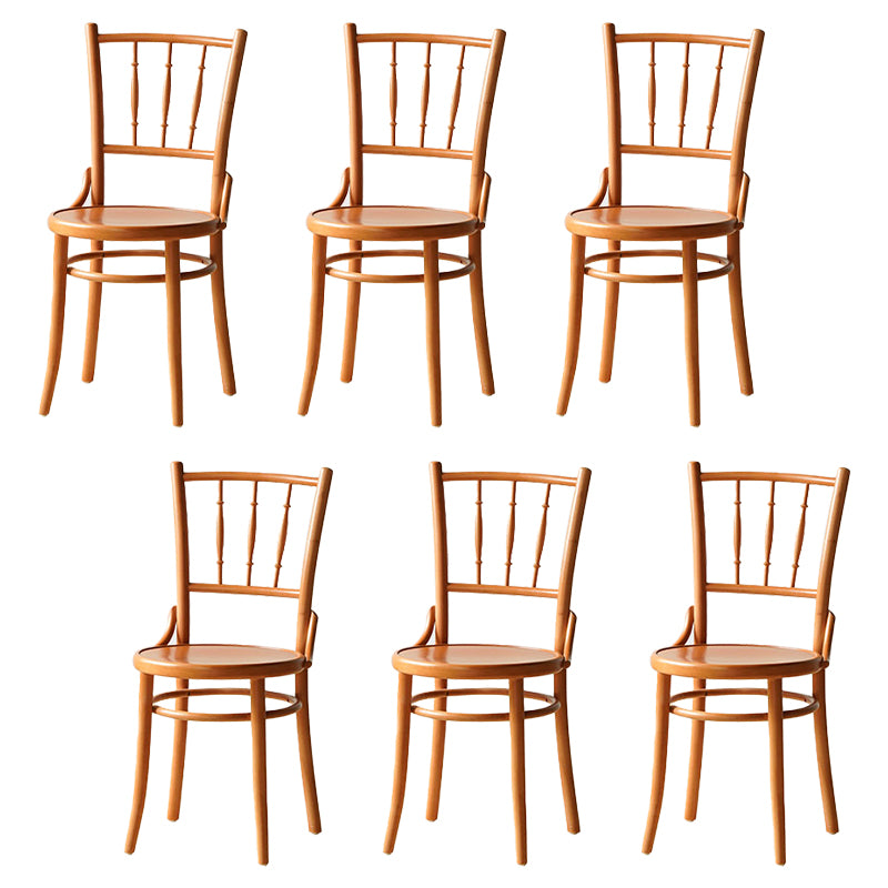 Modern Slat Back Side Chair Solid Wood Indoor Dining Chair for Living Room