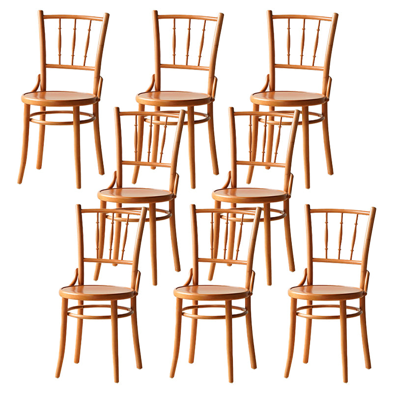 Modern Slat Back Side Chair Solid Wood Indoor Dining Chair for Living Room