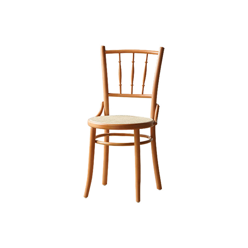 Modern Slat Back Side Chair Solid Wood Indoor Dining Chair for Living Room