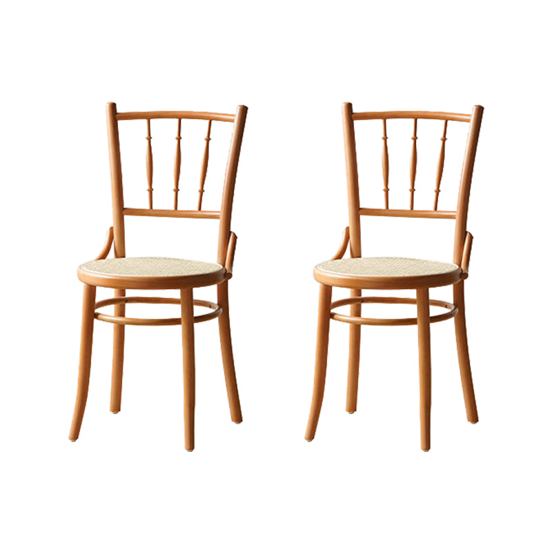 Modern Slat Back Side Chair Solid Wood Indoor Dining Chair for Living Room