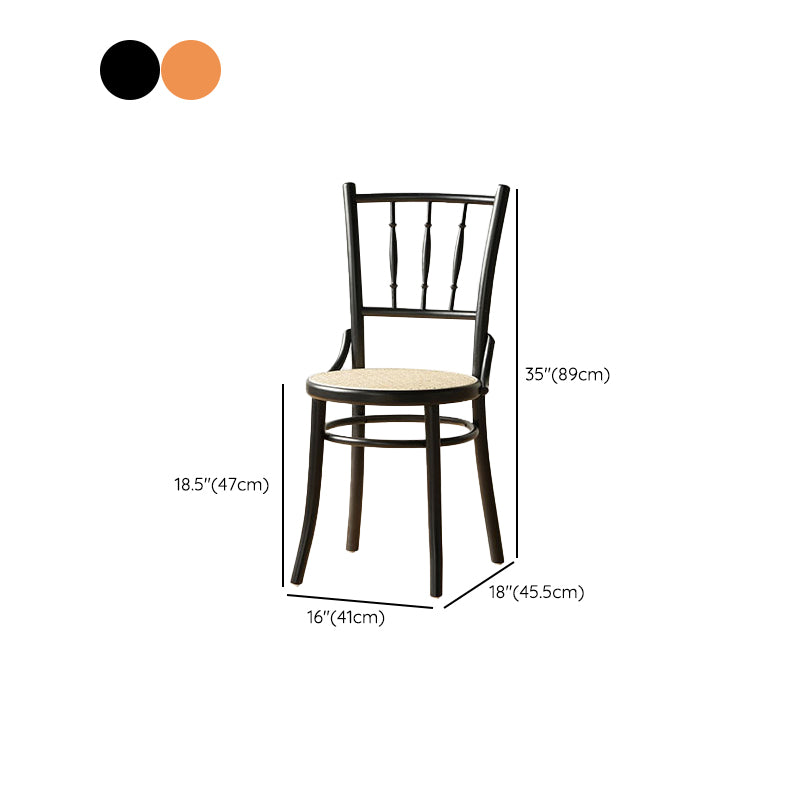 Modern Slat Back Side Chair Solid Wood Indoor Dining Chair for Living Room