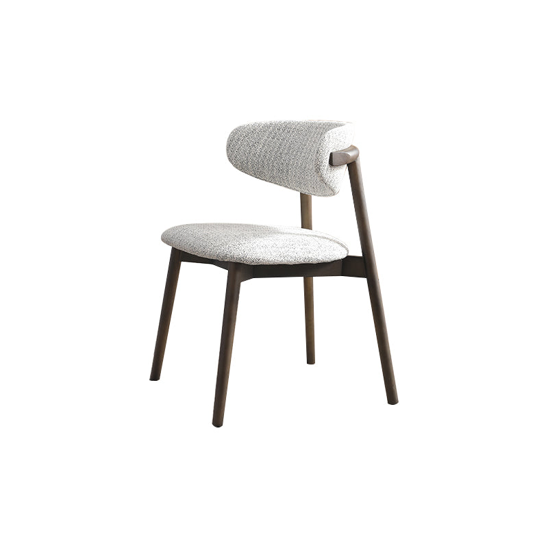 Modern Simple Side Chair Solid Wood Base Side Dining Chair for Living Room