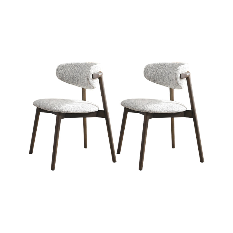Modern Simple Side Chair Solid Wood Base Side Dining Chair for Living Room
