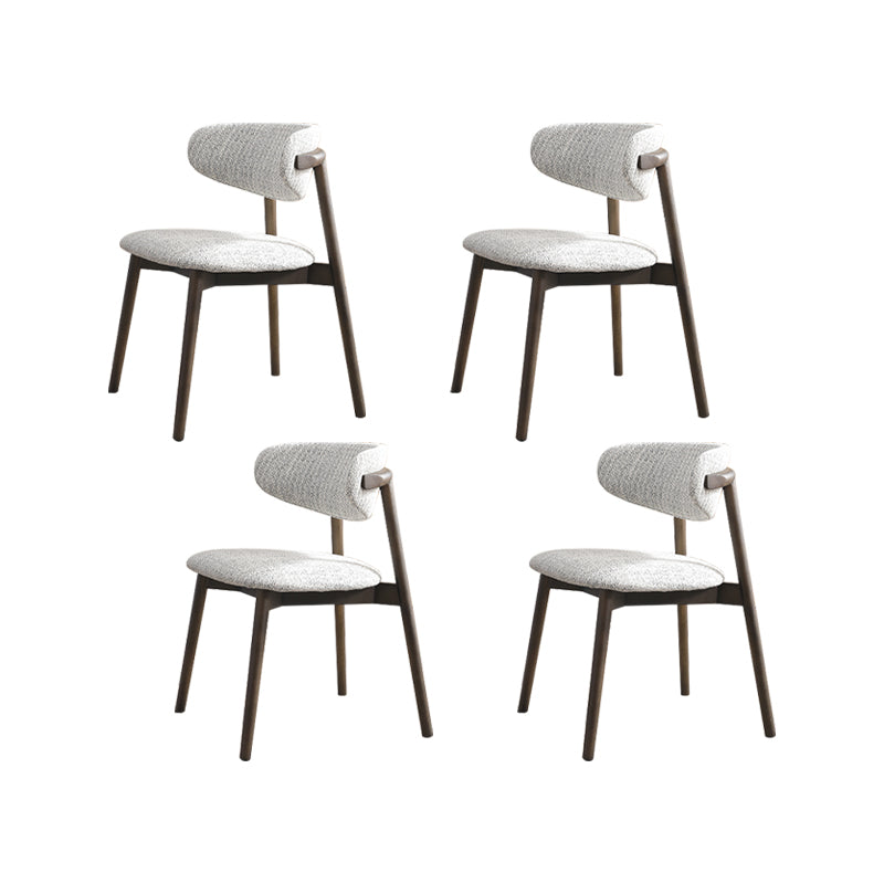 Modern Simple Side Chair Solid Wood Base Side Dining Chair for Living Room