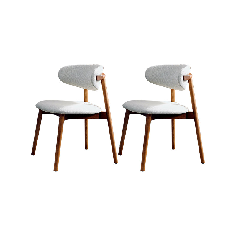 Modern Simple Side Chair Solid Wood Base Side Dining Chair for Living Room
