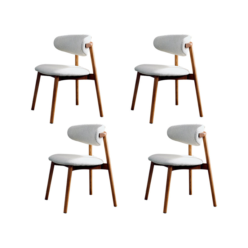 Modern Simple Side Chair Solid Wood Base Side Dining Chair for Living Room