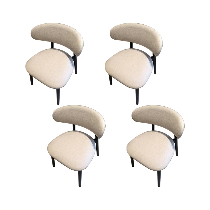 Modern Simple Side Chair Solid Wood Base Side Dining Chair for Living Room
