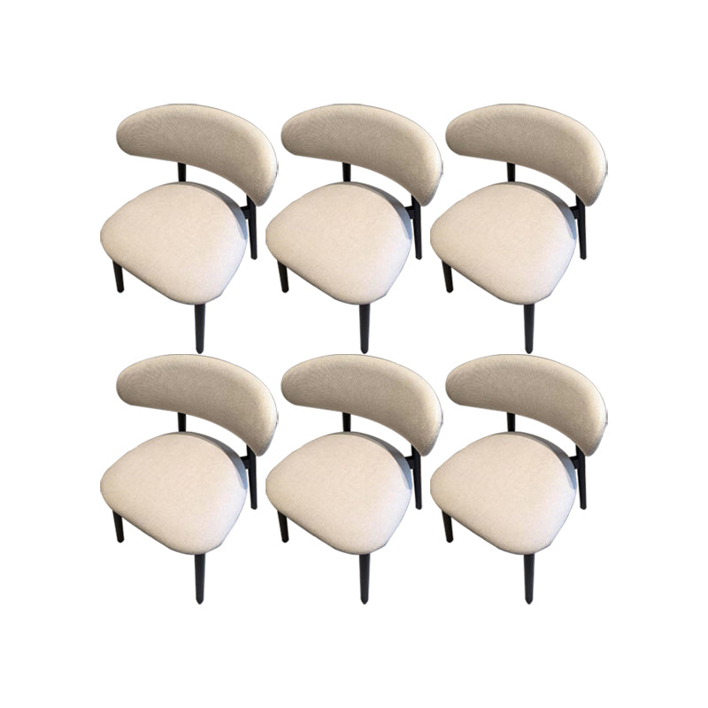 Modern Simple Side Chair Solid Wood Base Side Dining Chair for Living Room